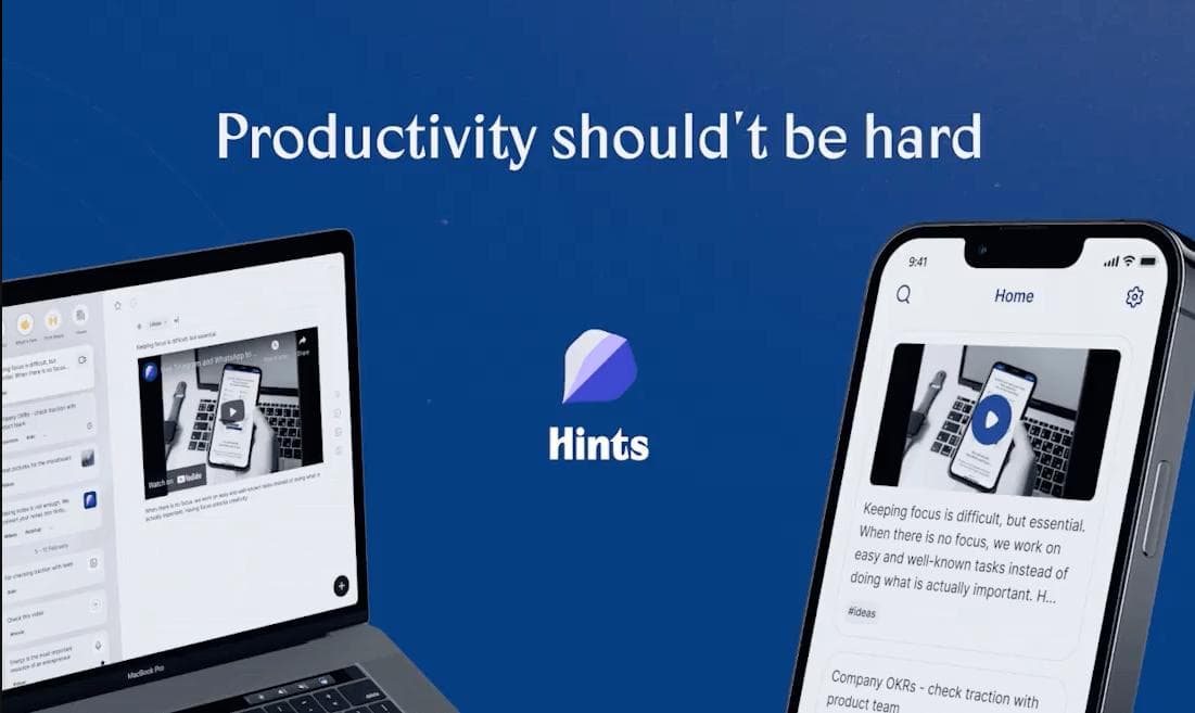 hints notes app: desktop and mobile apps